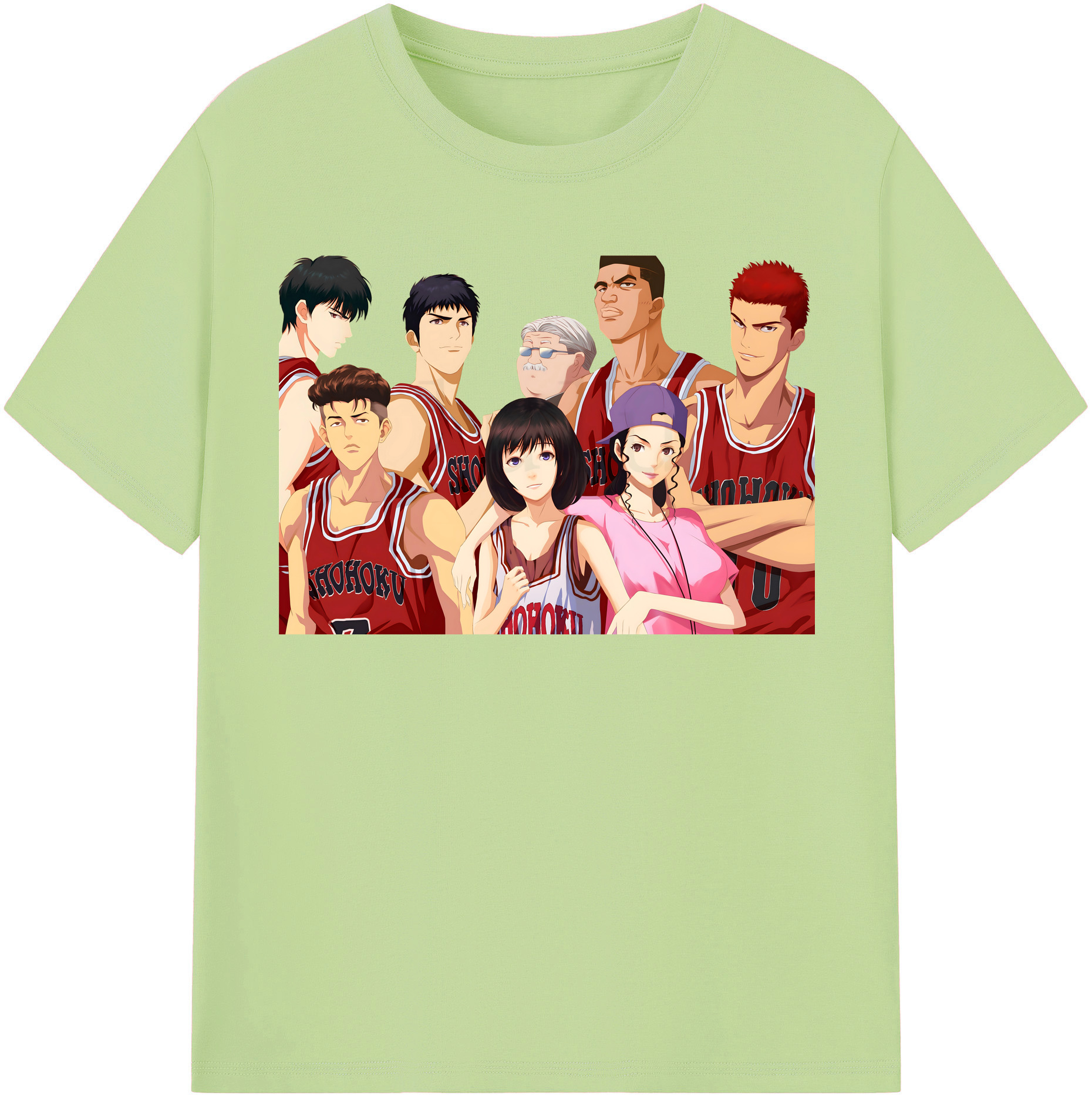 SLAM DUNK／スラムダンク 綿100％半袖Tシャツ（フロントプリント）
